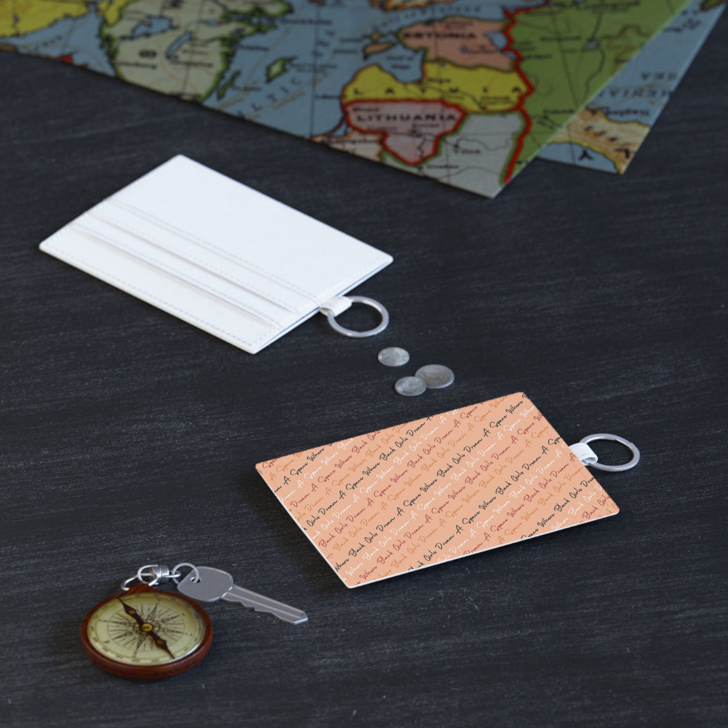 Peach Fuzz Saffiano Leather Card Holder | The Signature Collection