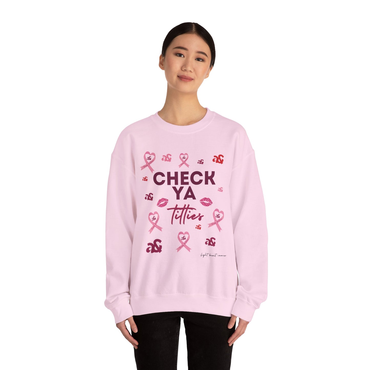 "Check Ya Titties" Heavy Blend Crewneck Sweatshirt