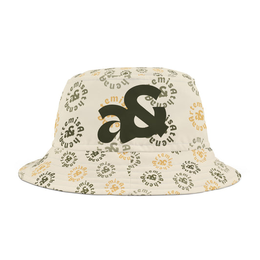 Artemis & Athena “Khaki Dreamer” Minimalist Logo Bucket Hat