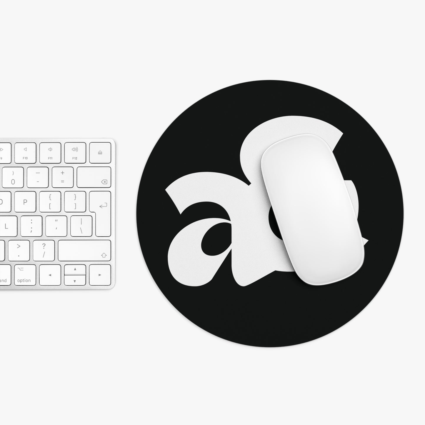 Artemis & Athena Minimalist Logo Mousepad in Black & White