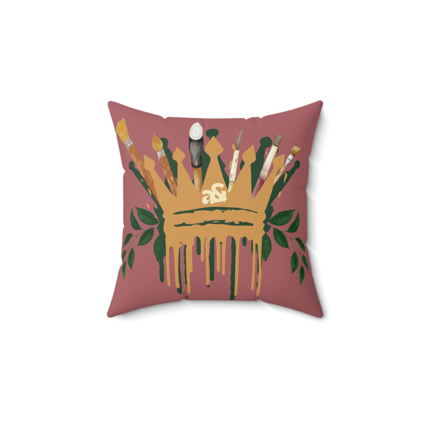 Artemis & Athena Crowned in Mauve Pillow