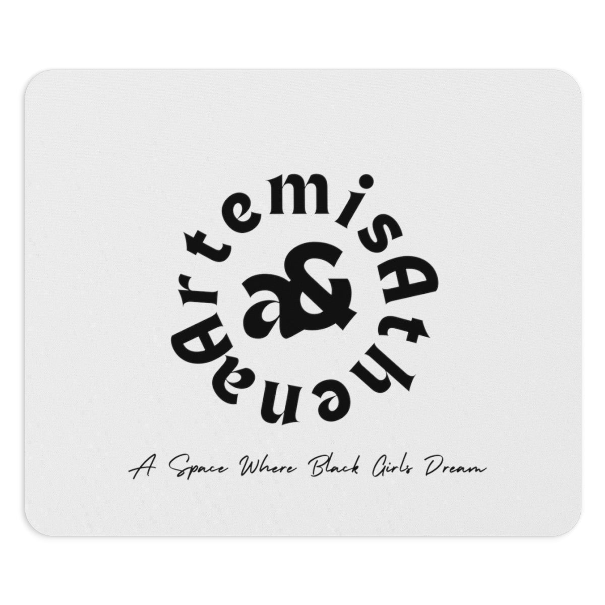 Artemis & Athena Classic Logo Mousepad in White