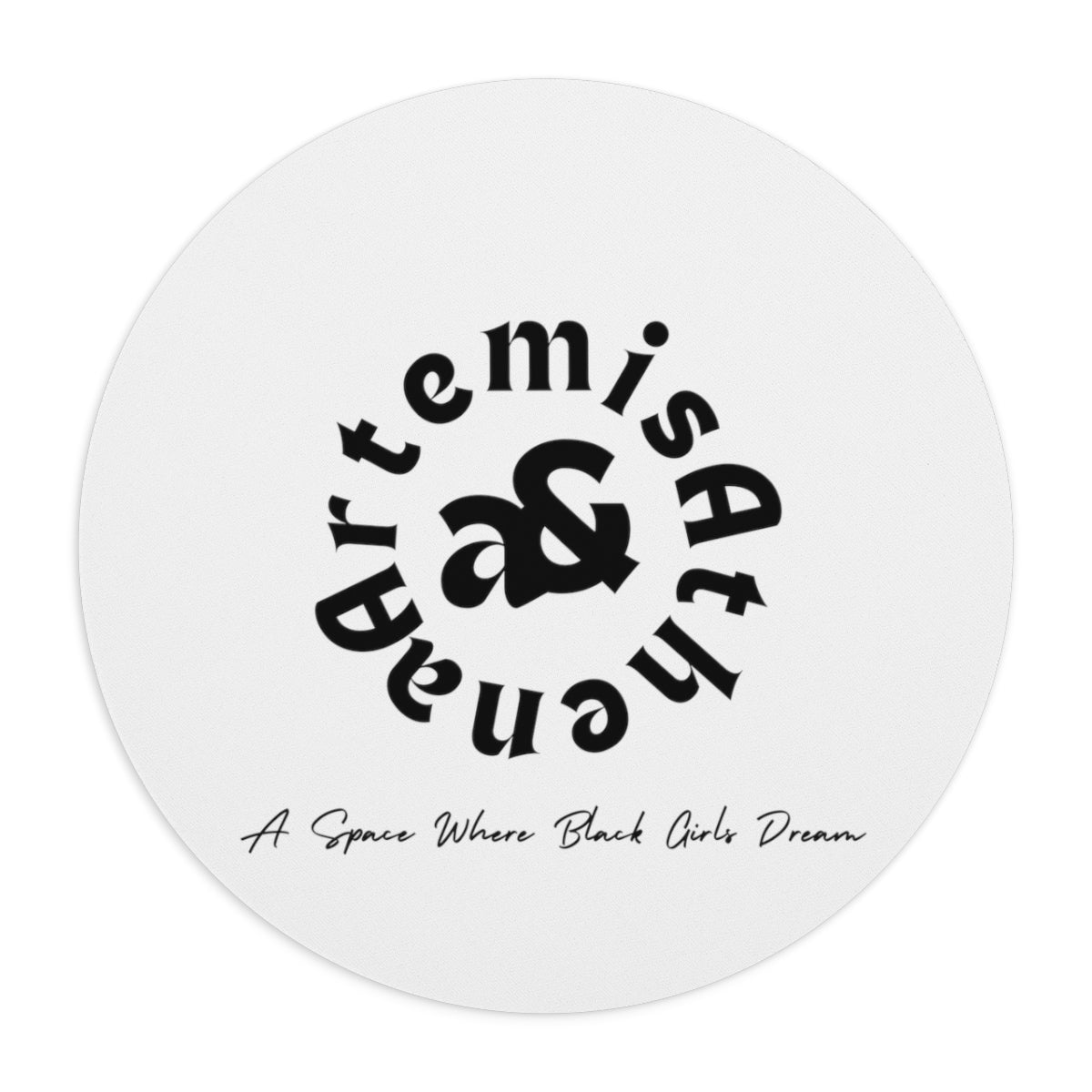 Artemis & Athena Classic Logo Mousepad in White