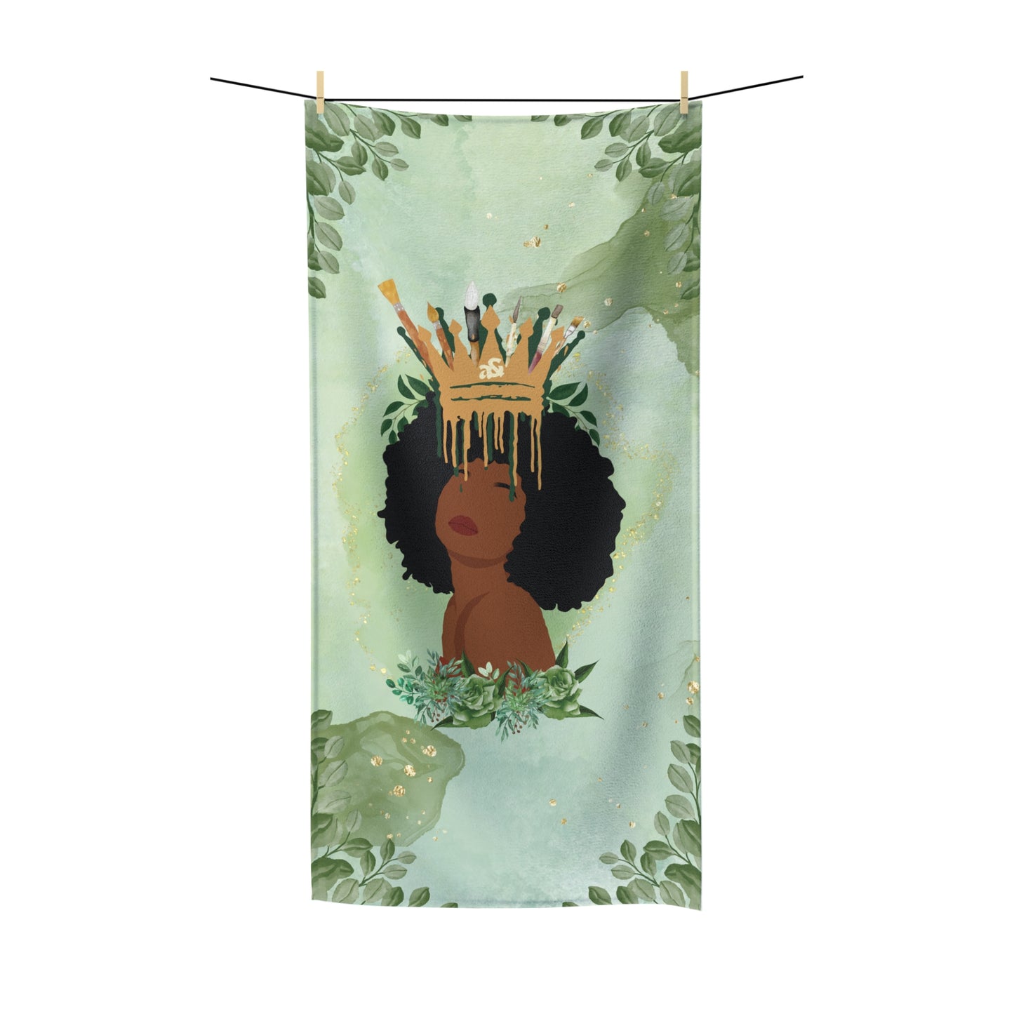 Artemis & Athena Crowned Woman Polycotton Towel