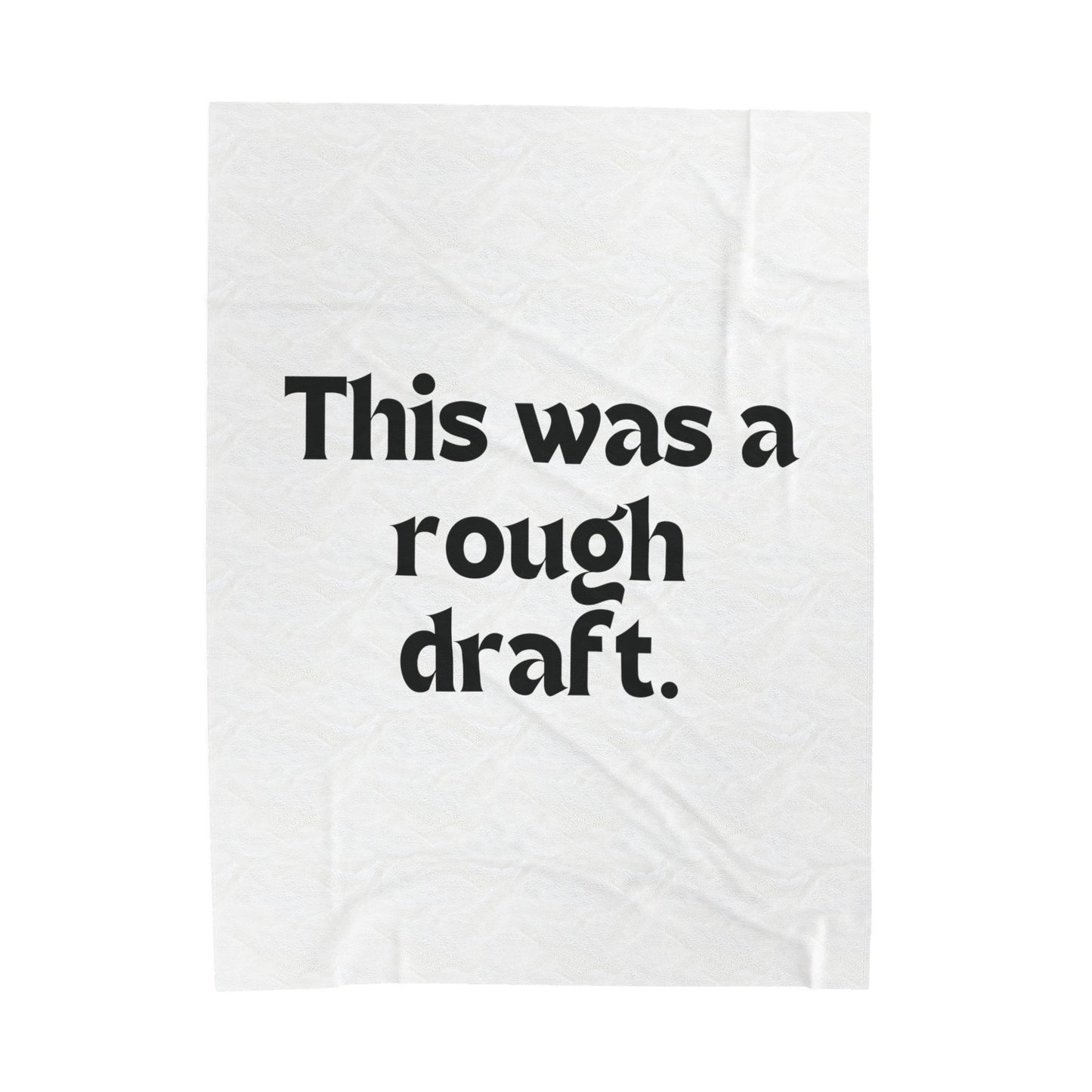 Velveteen Plush Blanket in "Rough Draft"