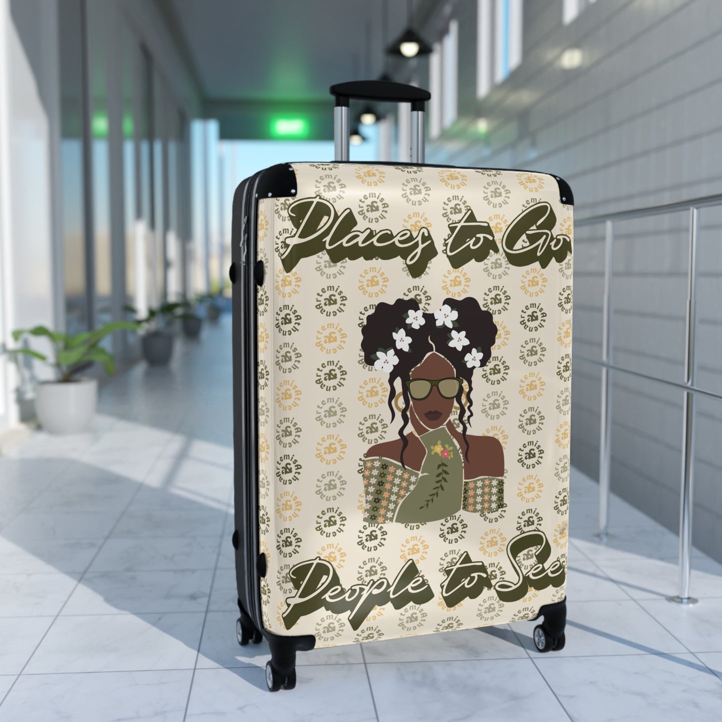 Artemis & Athena "Places to Go, People to See" Suitcase