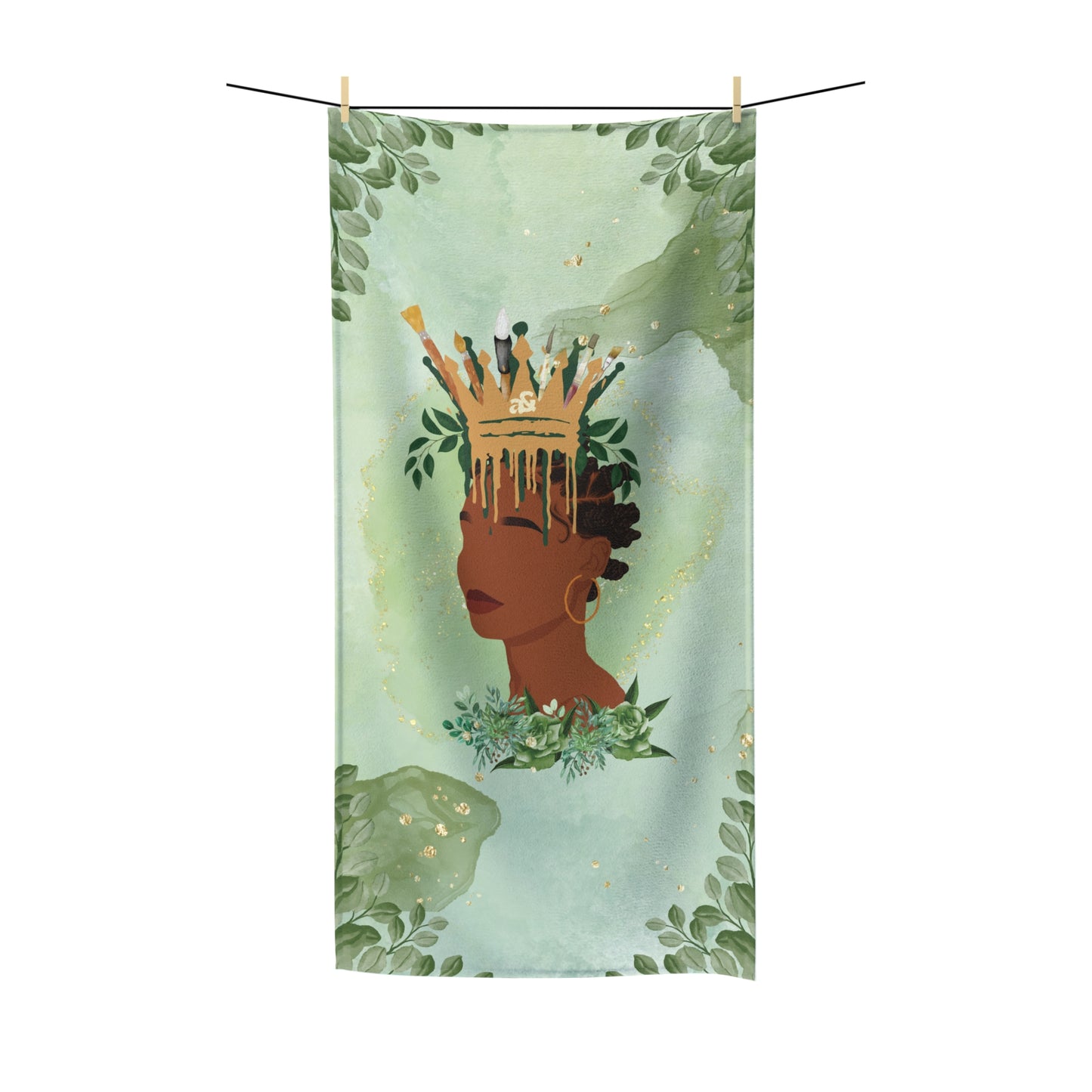 Artemis & Athena Crowned Woman II Polycotton Towel