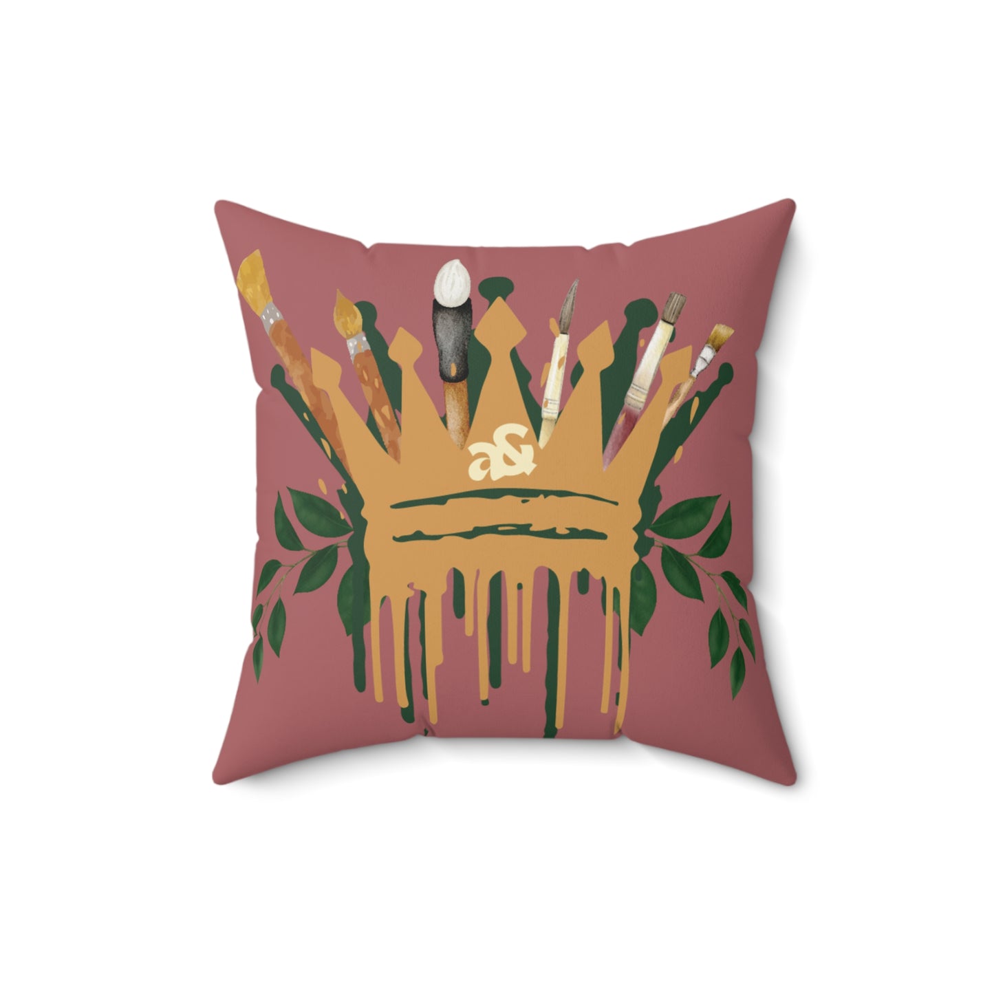 Artemis & Athena Crowned in Mauve Pillow