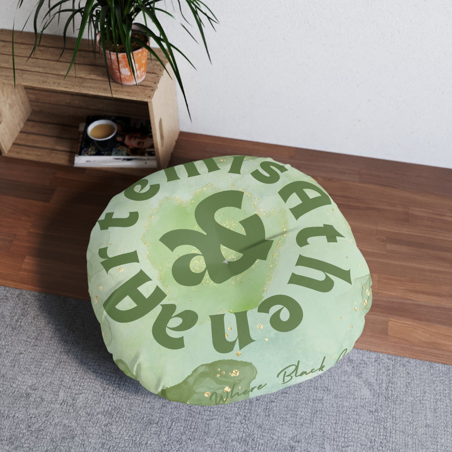 The Everything Madison Collection Fairy Green Tufted Floor Pillow