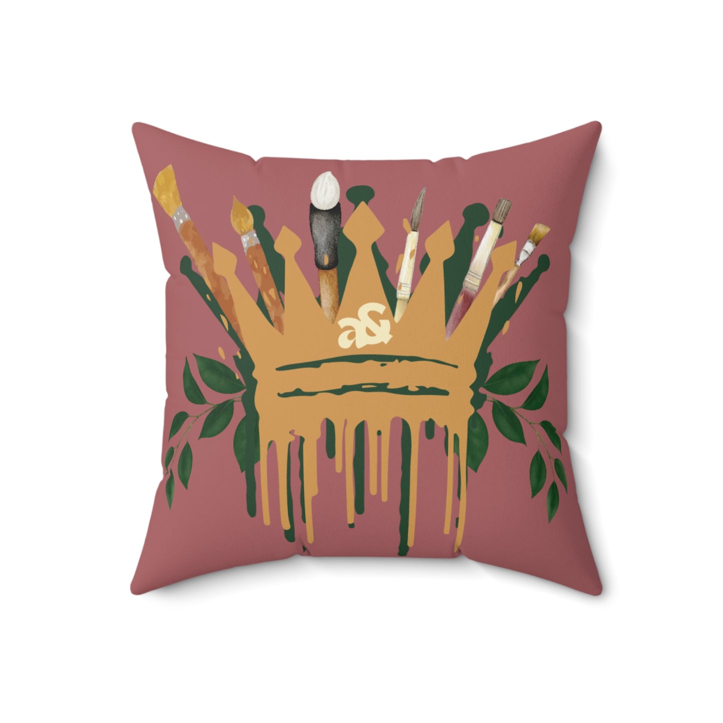 Artemis & Athena Crowned in Mauve Pillow