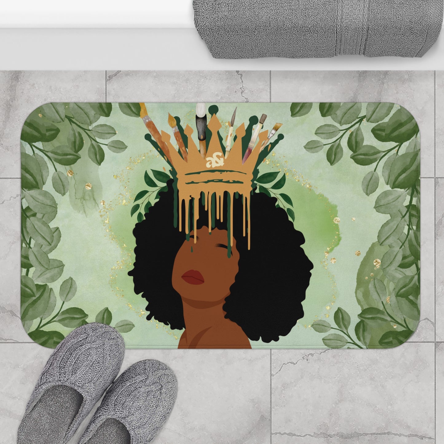 Artemis & Athena Crowned Woman Bath Mat