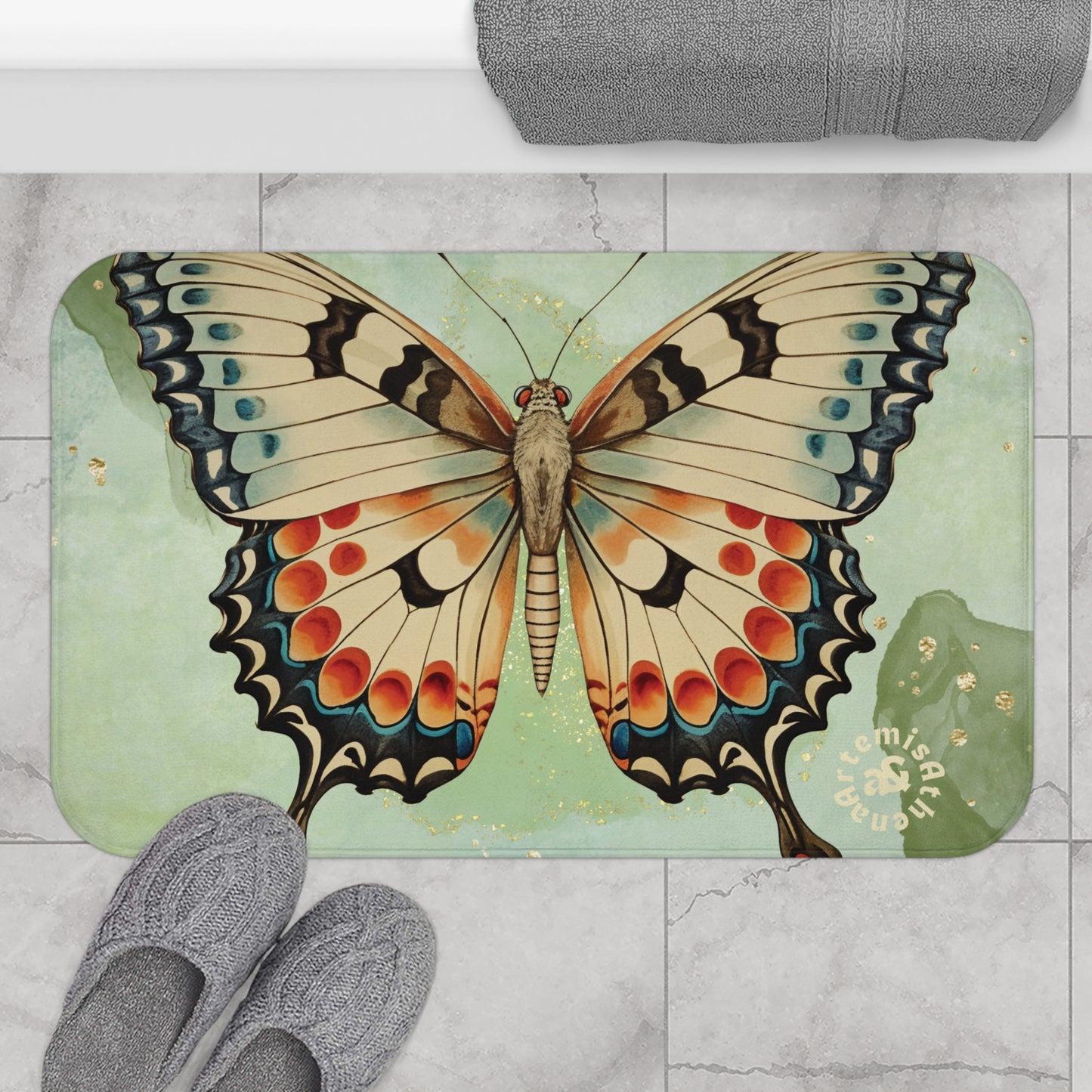 Butterfly Bath Mat