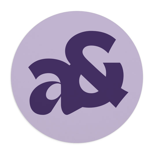 Minimalist Logo Mousepad in Bold Lavender