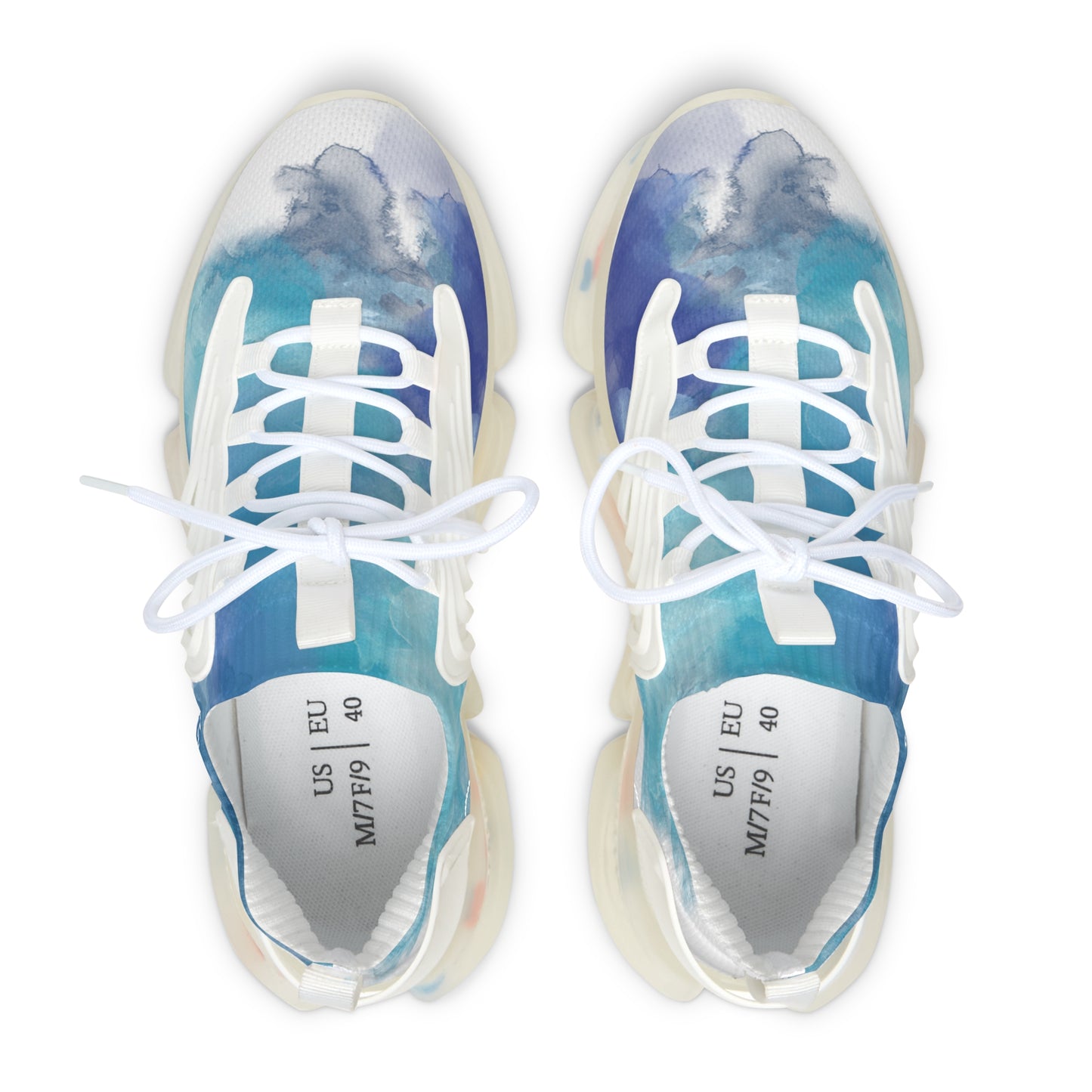 Aqua (White bg) Sneakers