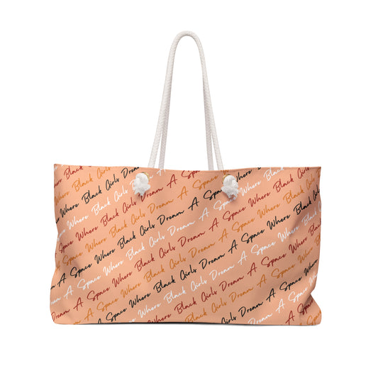 Signature Weekender Bag in Peach Fuzz