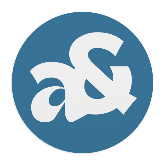 Artemis & Athena Minimalist Logo Mousepad in Nautical