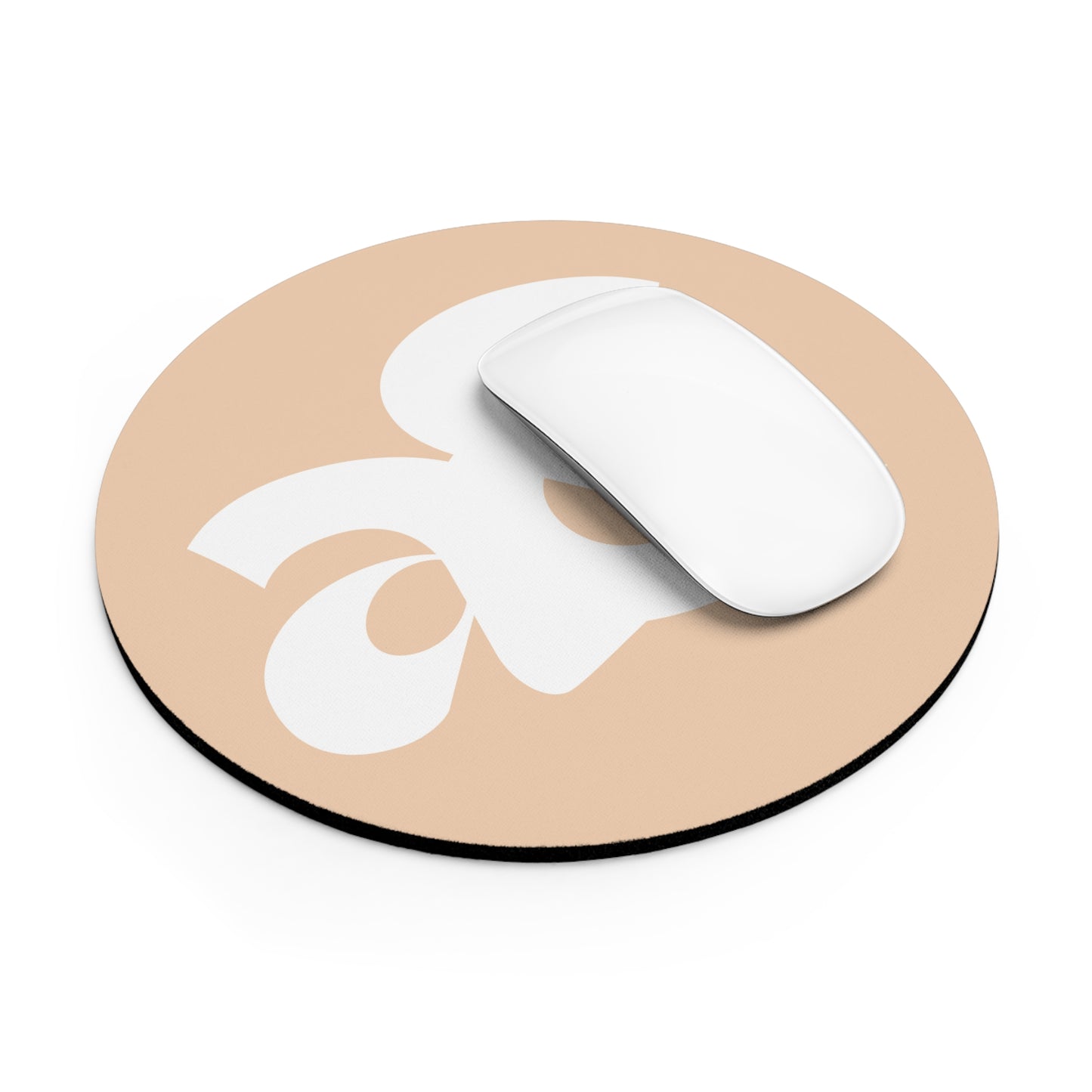 Artemis & Athena Minimalist Logo Mousepad in Beige Baby