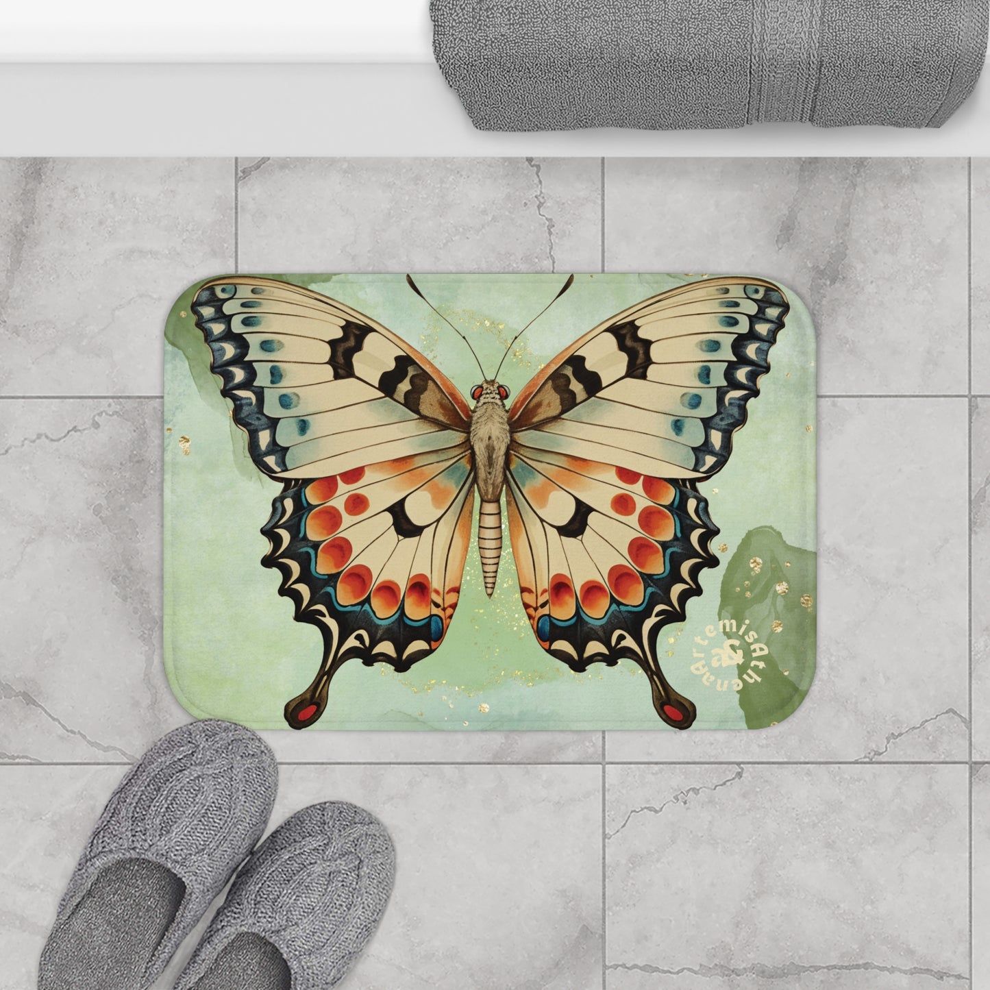 Butterfly Bath Mat