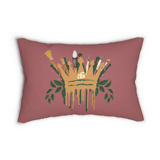 Artemis & Athena Crowned in Mauve Lumbar Pillow