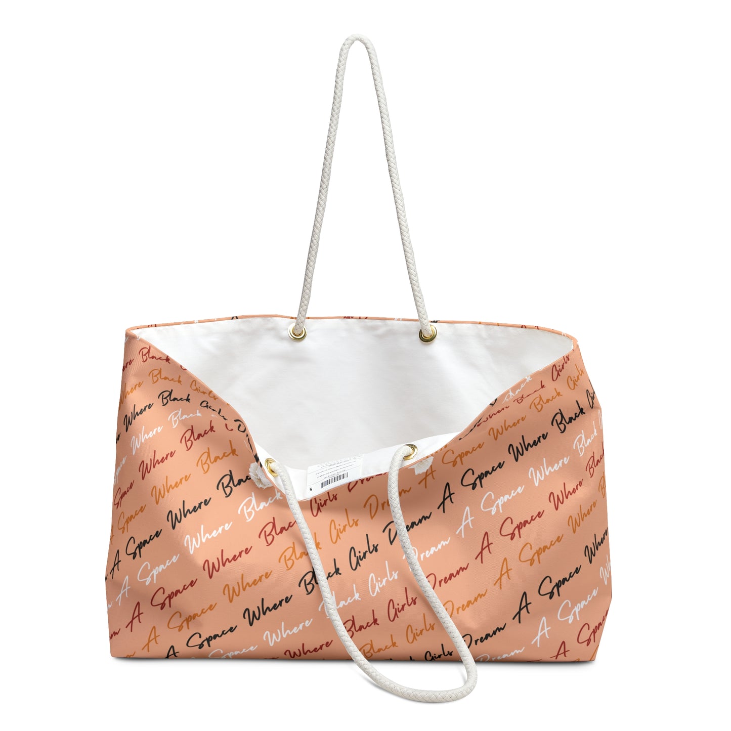 Artemis & Athena Signature Weekender Bag in Peach Fuzz