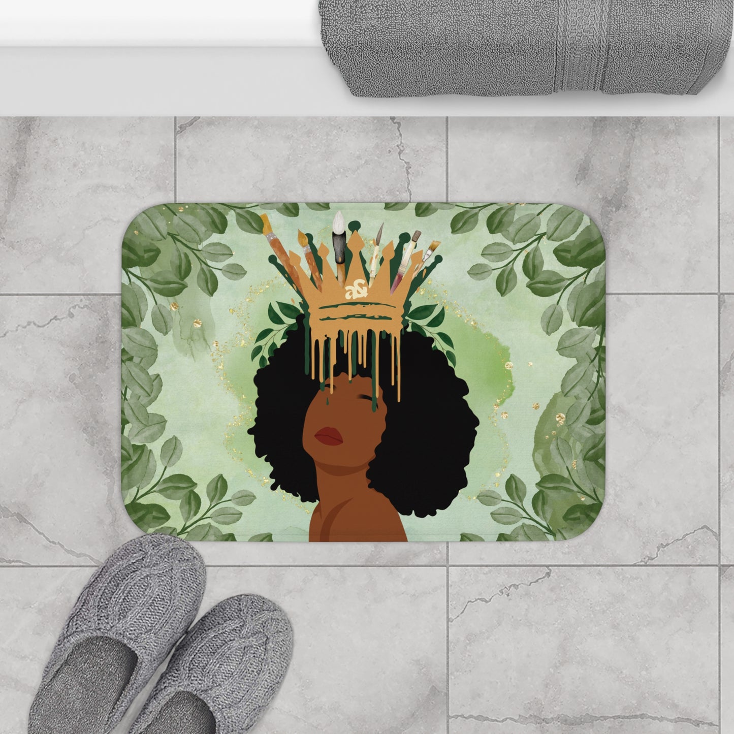 Artemis & Athena Crowned Woman Bath Mat