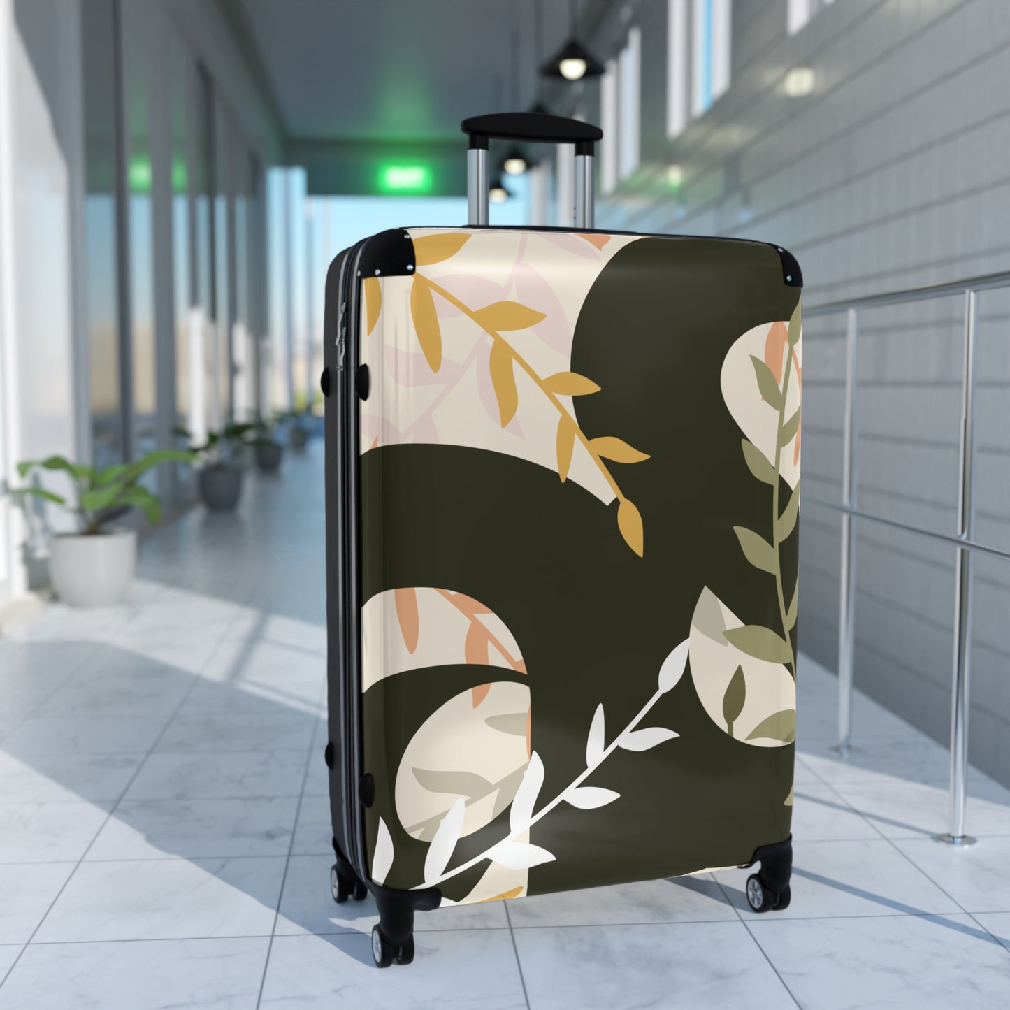 Artemis & Athena Circular Logo Suitcase in "Ivy"