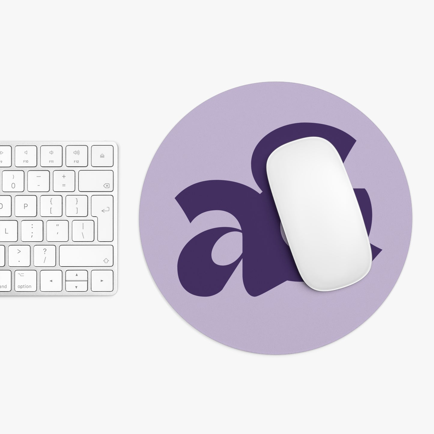 Artemis & Athena Minimalist Logo Mousepad in Bold Lavender