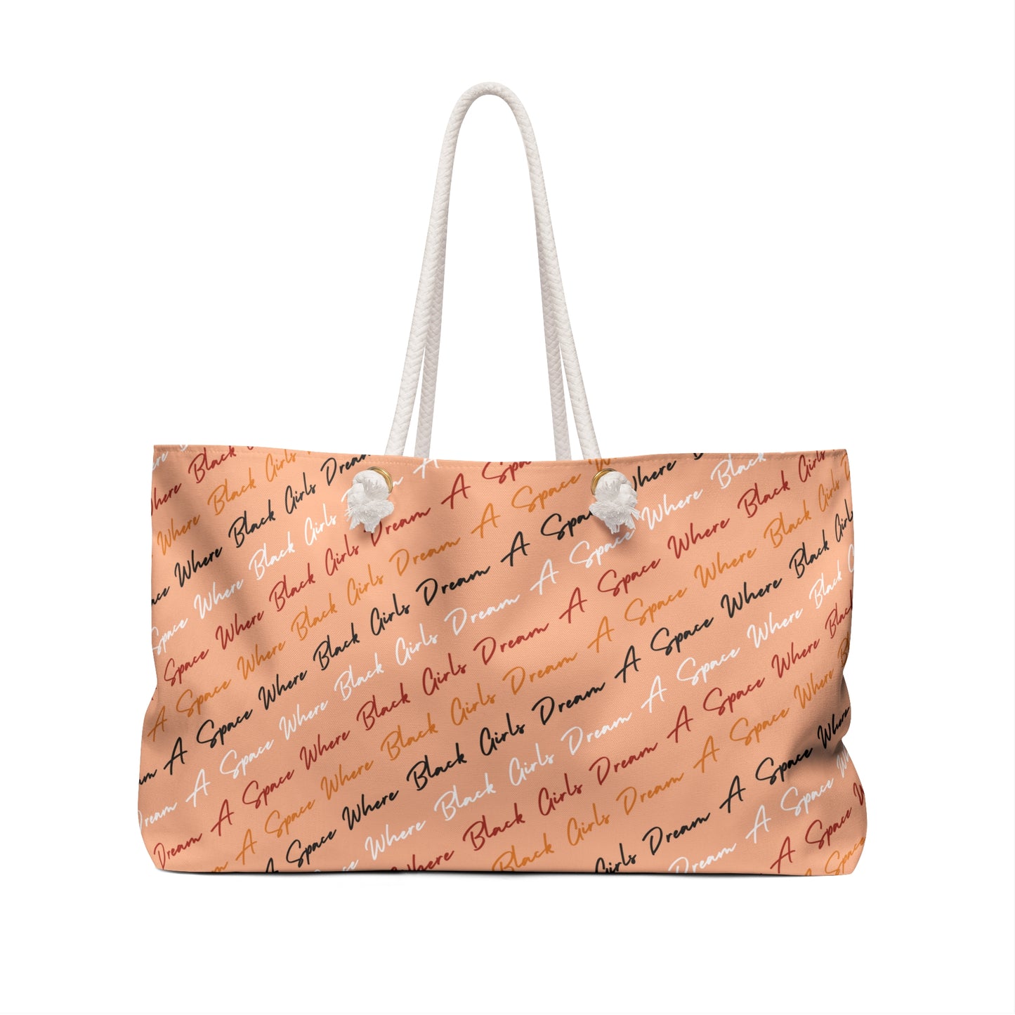 Artemis & Athena Signature Weekender Bag in Peach Fuzz