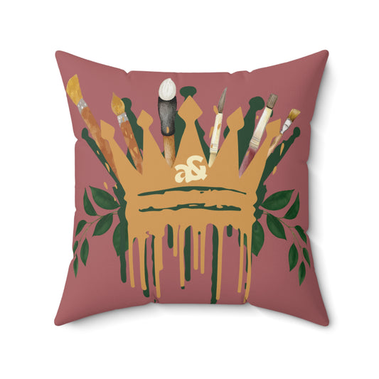 Artemis & Athena Crowned in Mauve Pillow