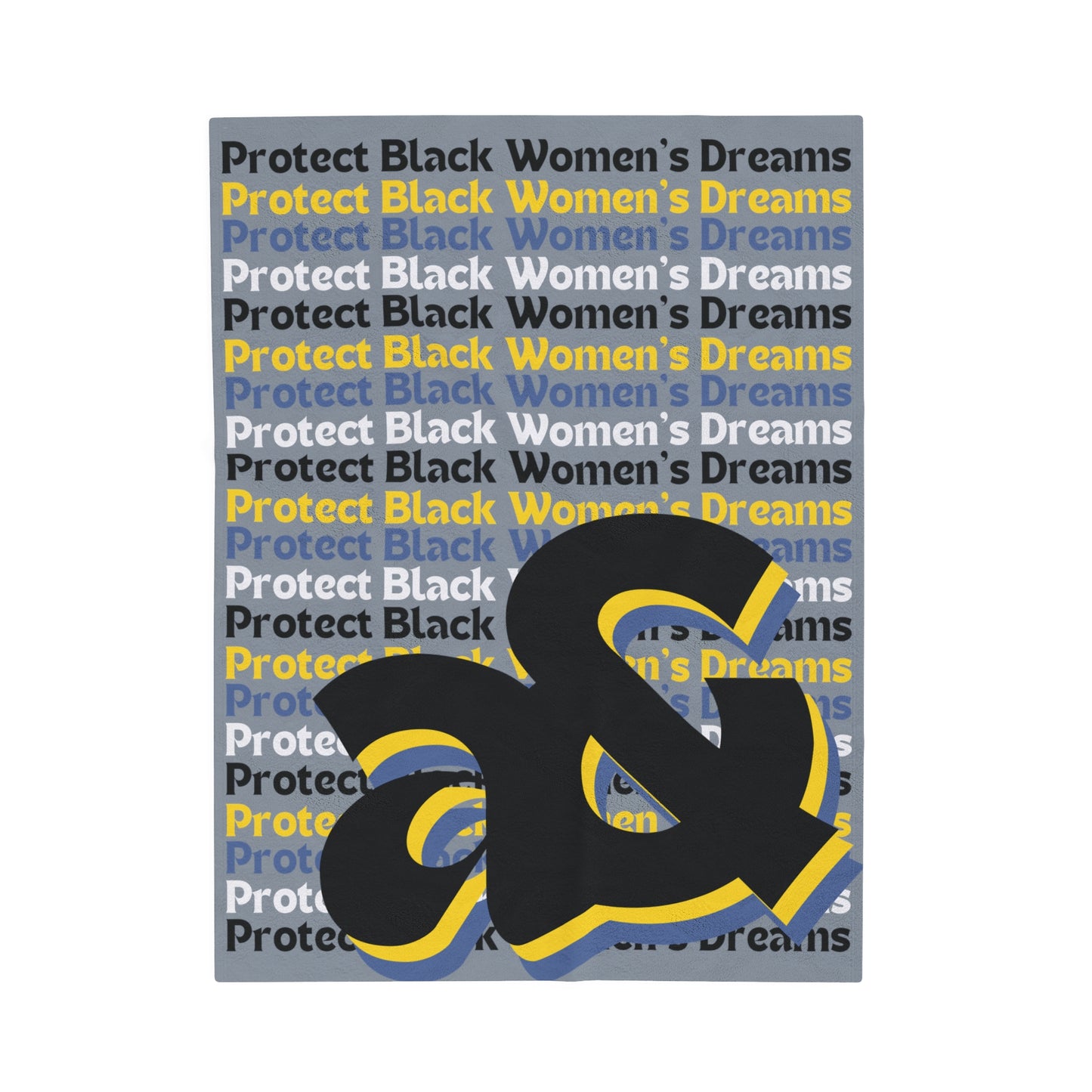 Velveteen Plush Blanket in "Protect Black Women's Dreams"
