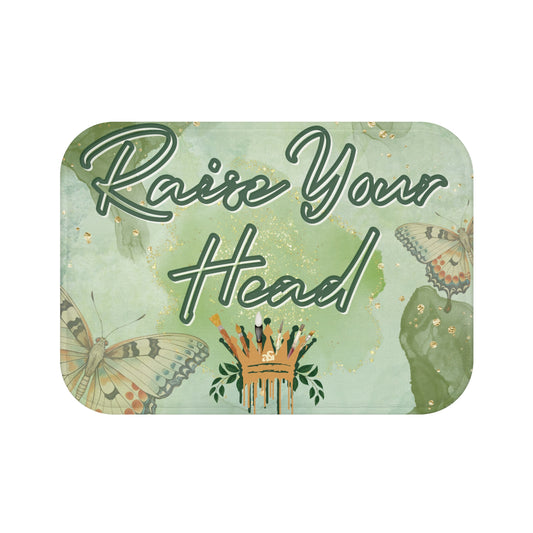 Artemis & Athena "Raise Your Head" Crown & Butterflies Bath Mat