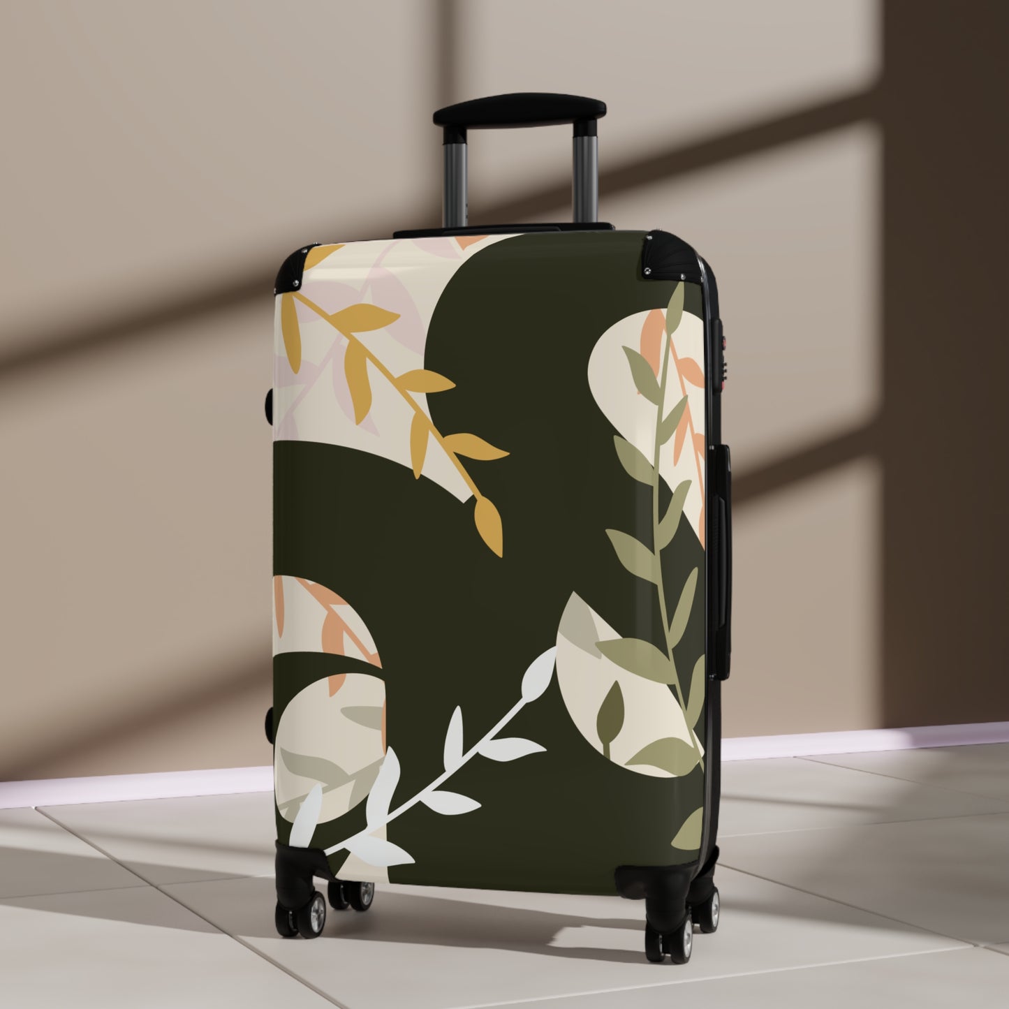 Artemis & Athena Circular Logo Suitcase in "Ivy"