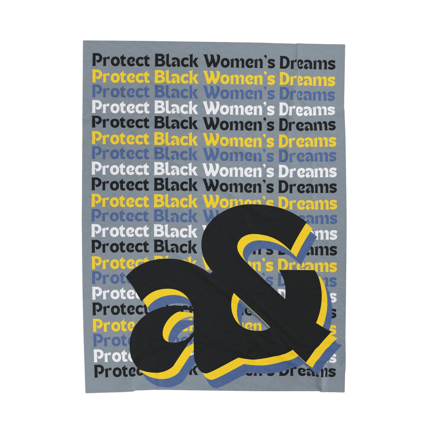 Velveteen Plush Blanket in "Protect Black Women's Dreams"