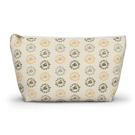 Artemis & Athena Accessory Pouch w T-bottom in “Khaki Dreamer”