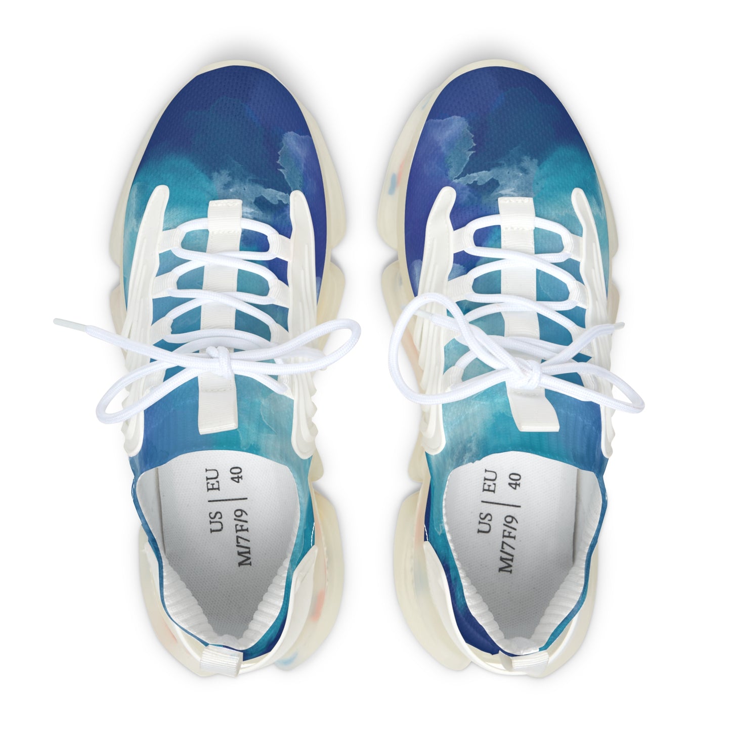Aqua (Dark Blue bg) Sneakers