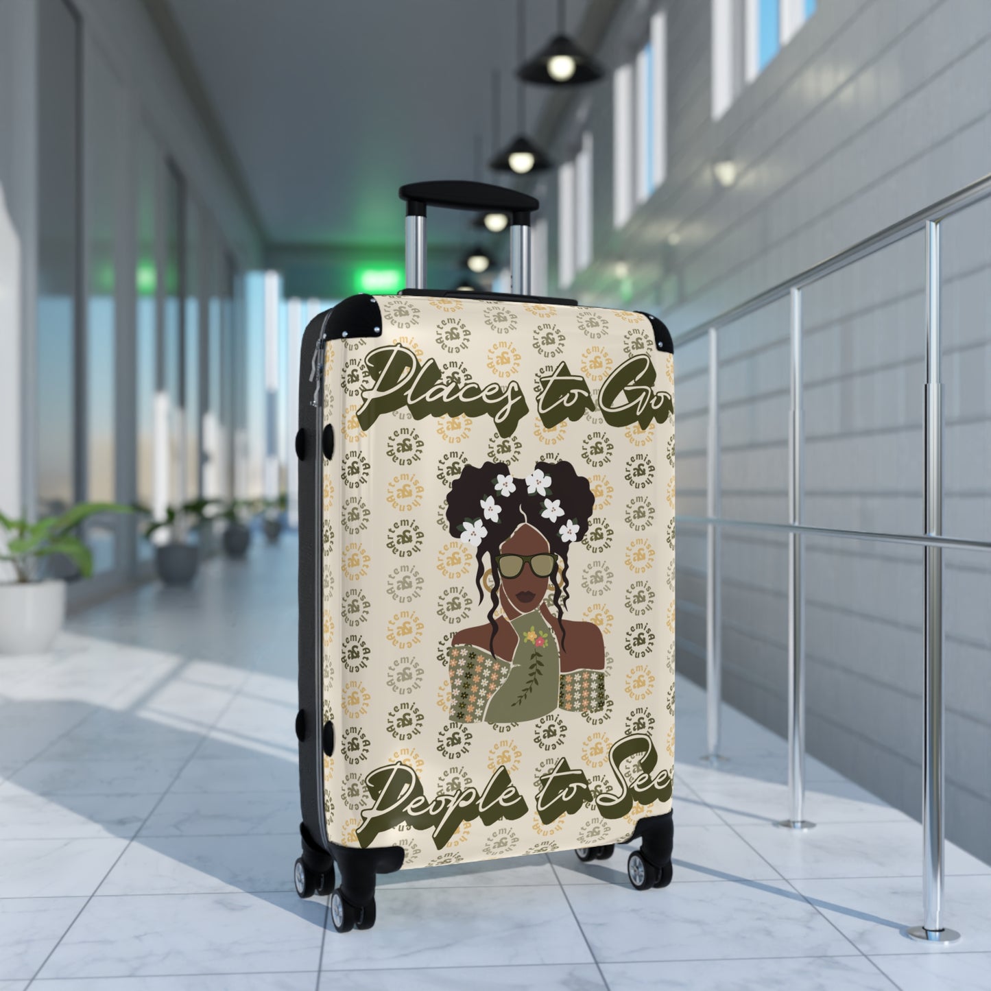 Artemis & Athena "Places to Go, People to See" Suitcase