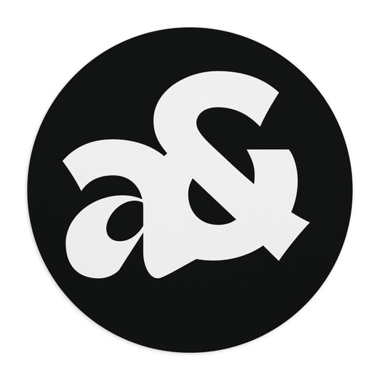 Minimalist Logo Mousepad in Black & White
