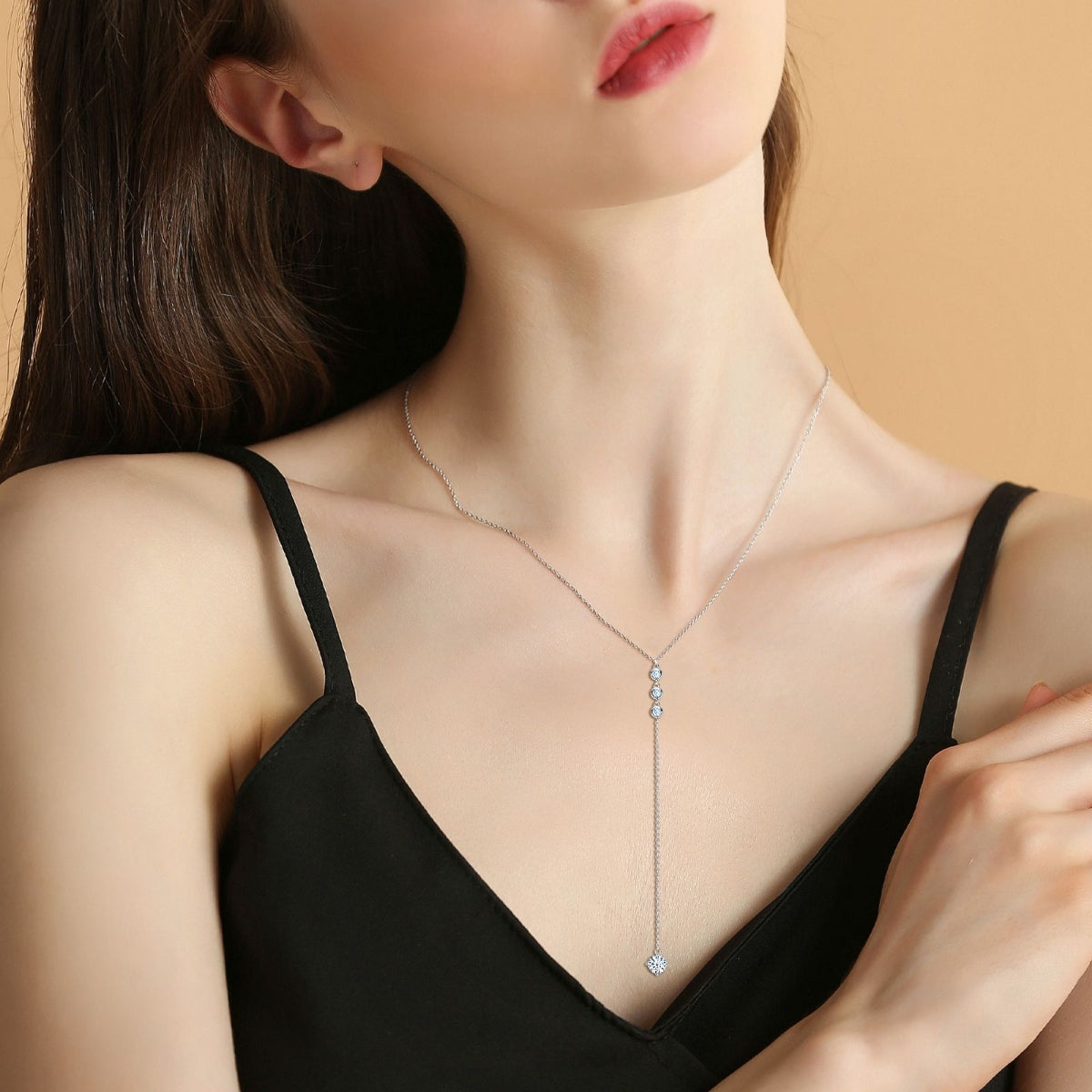 "Elegance" 1.3 Carat Moissanite 925 Sterling Silver Drop Necklace